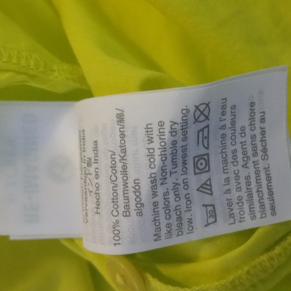 J.Crew Bright Kiwi Garment-Dyed Popover Henley Top Long Sleeve Pockets Front - Picture 4 of 6